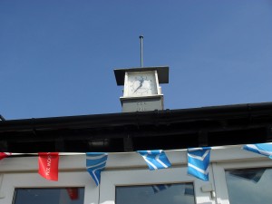Clock on roof of main clubhouse