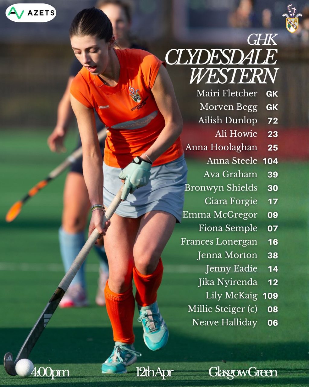 Instagram post from clydesdalehockeyclub. This post is in position 1.