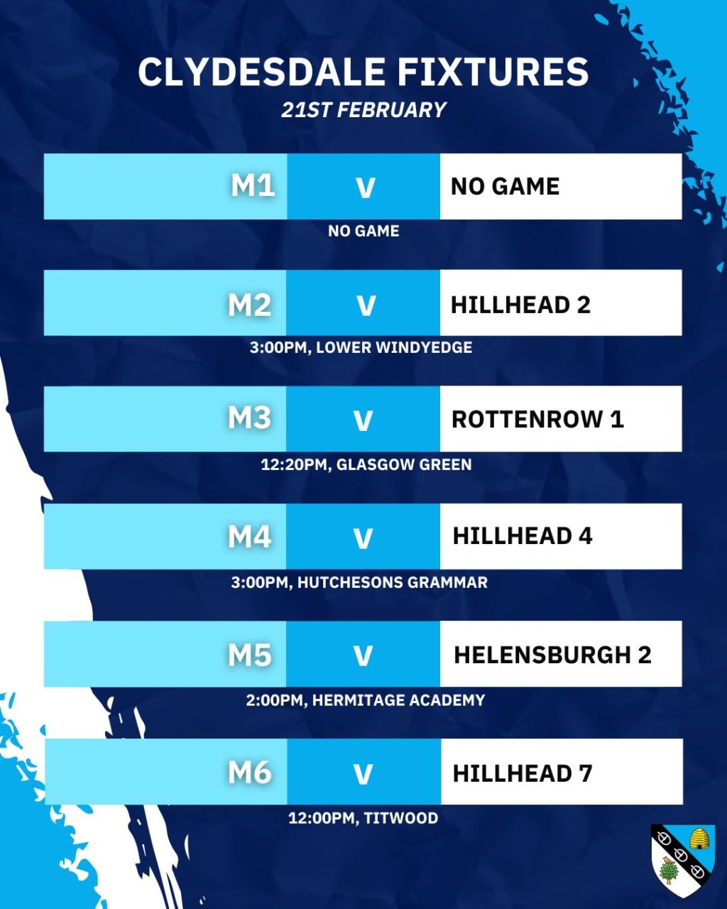 Instagram post from clydesdalehockeyclub. This post is in position 1.