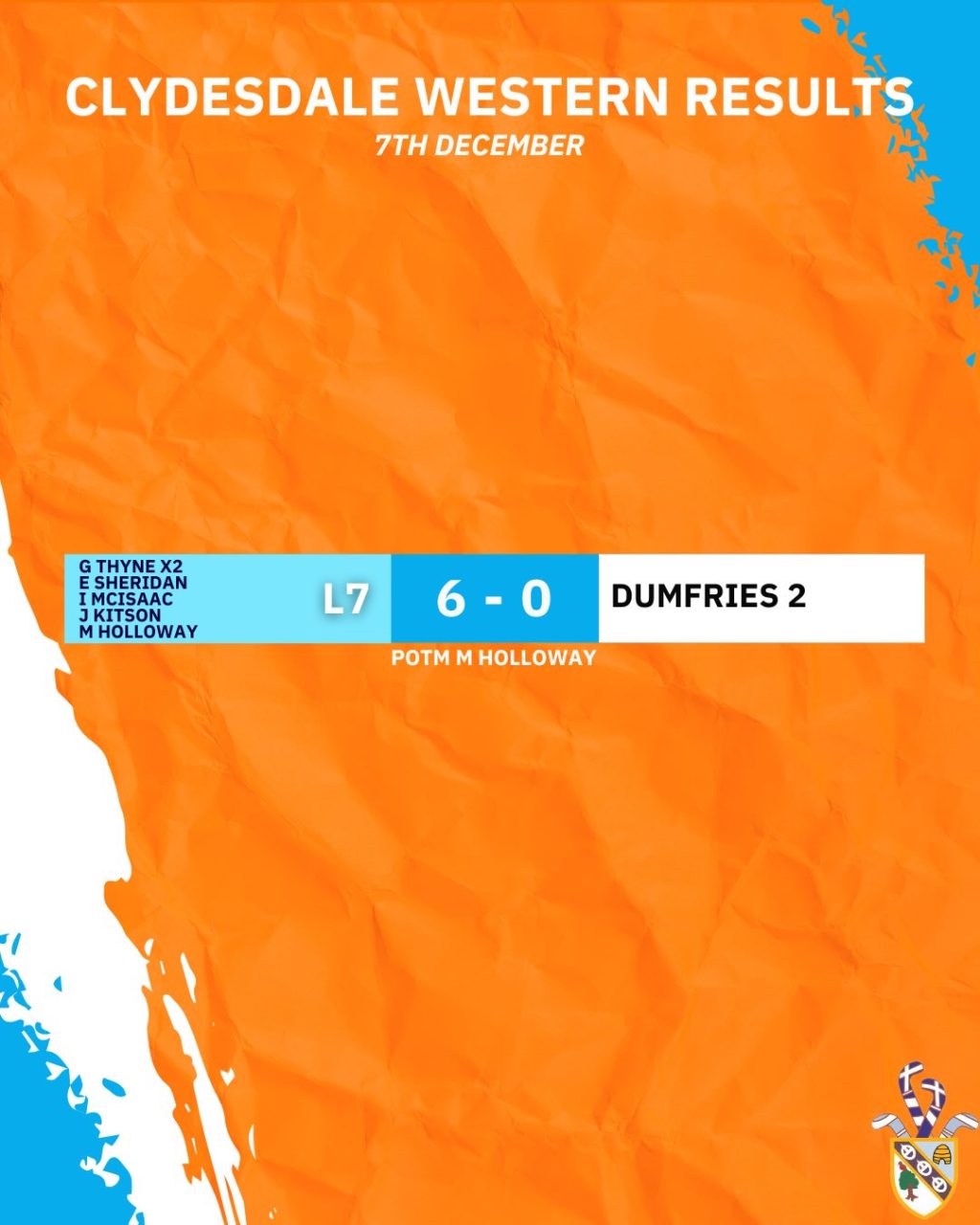 Instagram post from clydesdalehockeyclub. This post is in position 2.