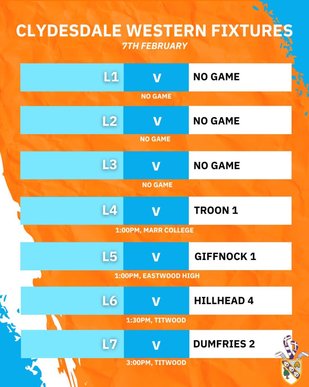 Instagram post from clydesdalehockeyclub. This post is in position 2.