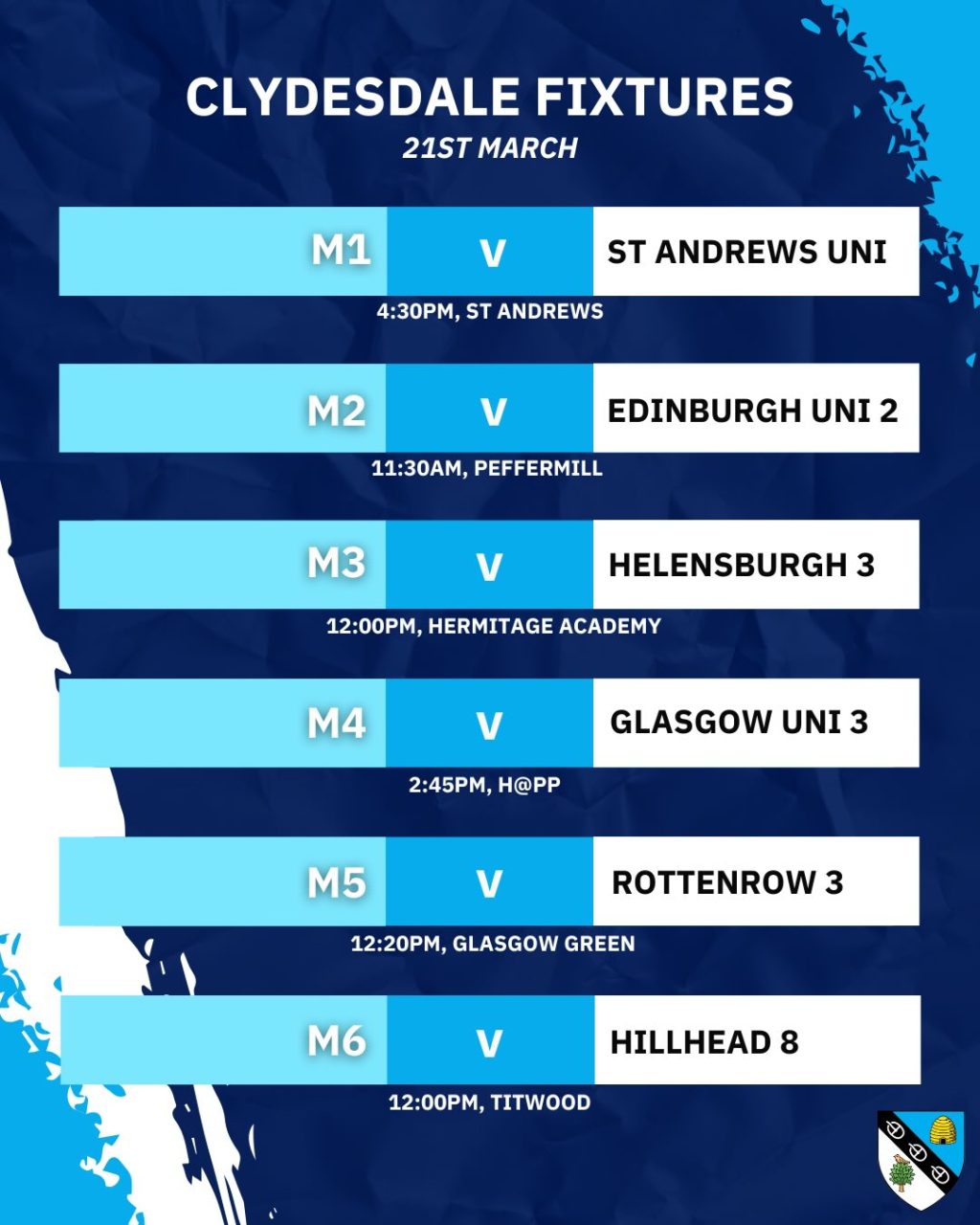 Instagram post from clydesdalehockeyclub. This post is in position 1.