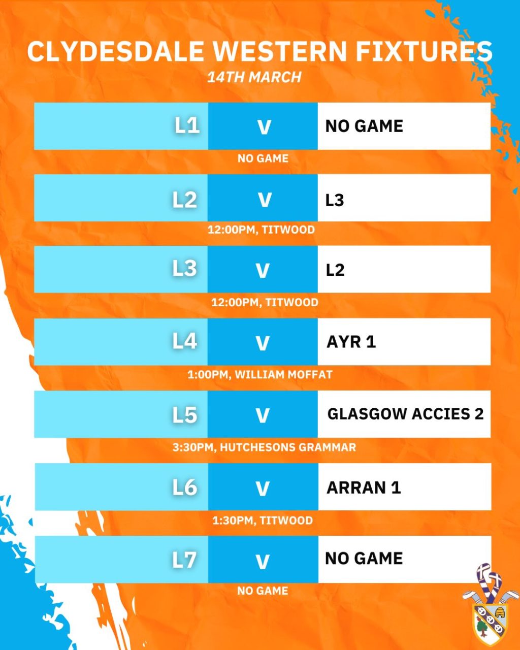 Instagram post from clydesdalehockeyclub. This post is in position 1.