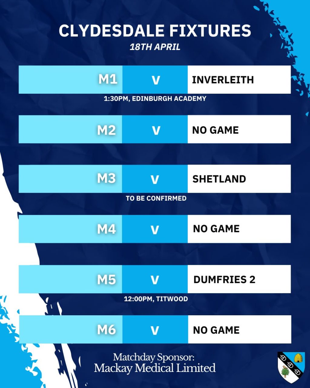 Instagram post from clydesdalehockeyclub. This post is in position 1.