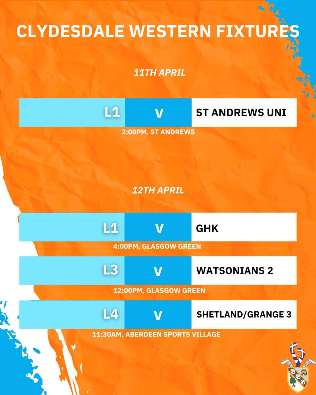 Instagram post from clydesdalehockeyclub. This post is in position 1.