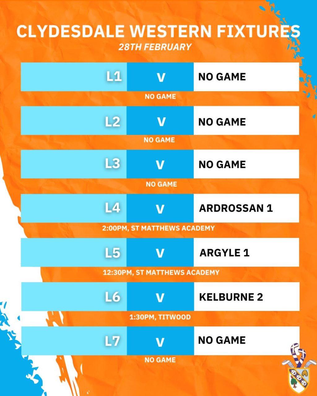 Instagram post from clydesdalehockeyclub. This post is in position 1.