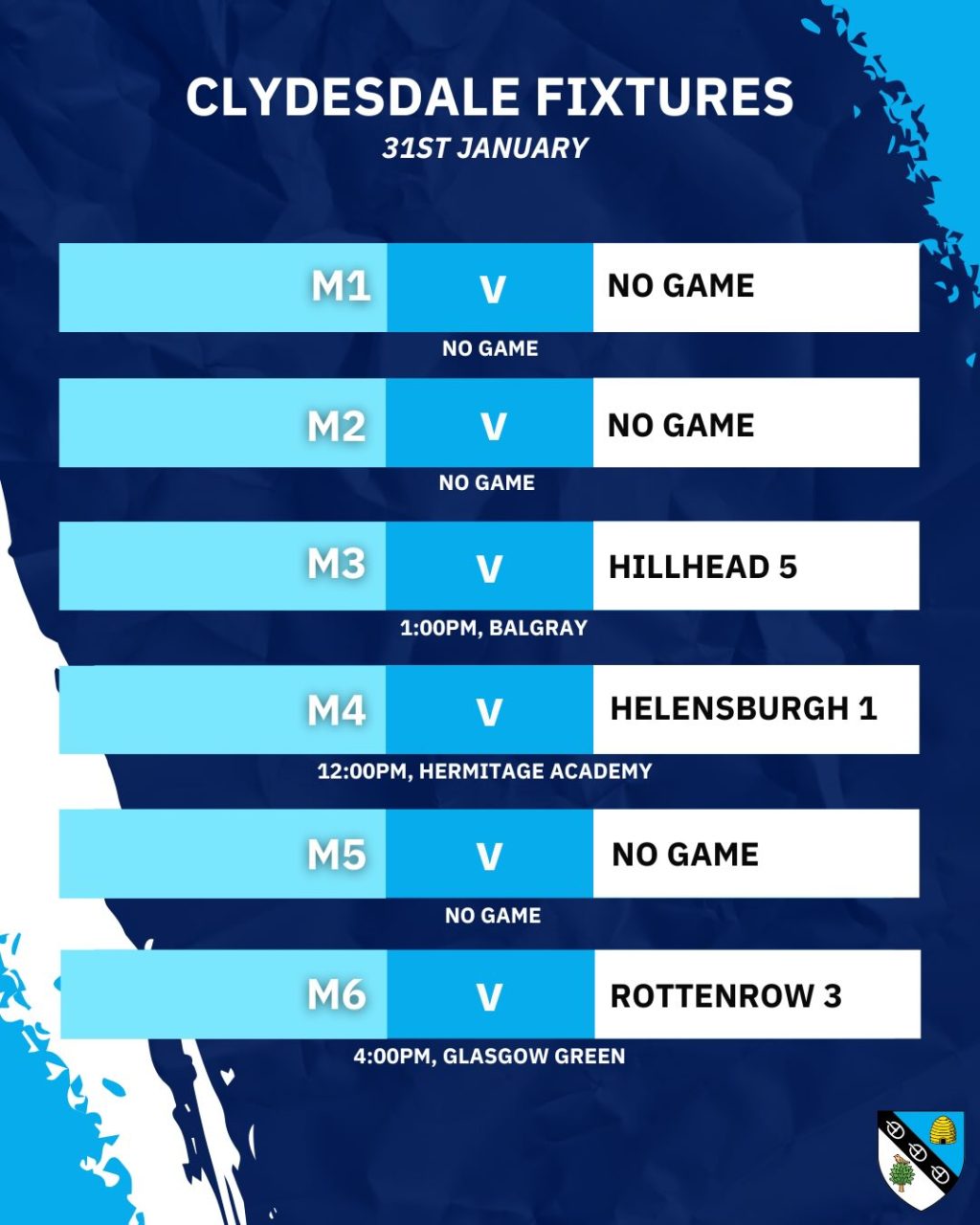 Instagram post from clydesdalehockeyclub. This post is in position 2.