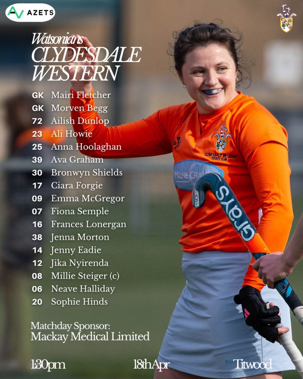 Instagram post from clydesdalehockeyclub. This post is in position 0.