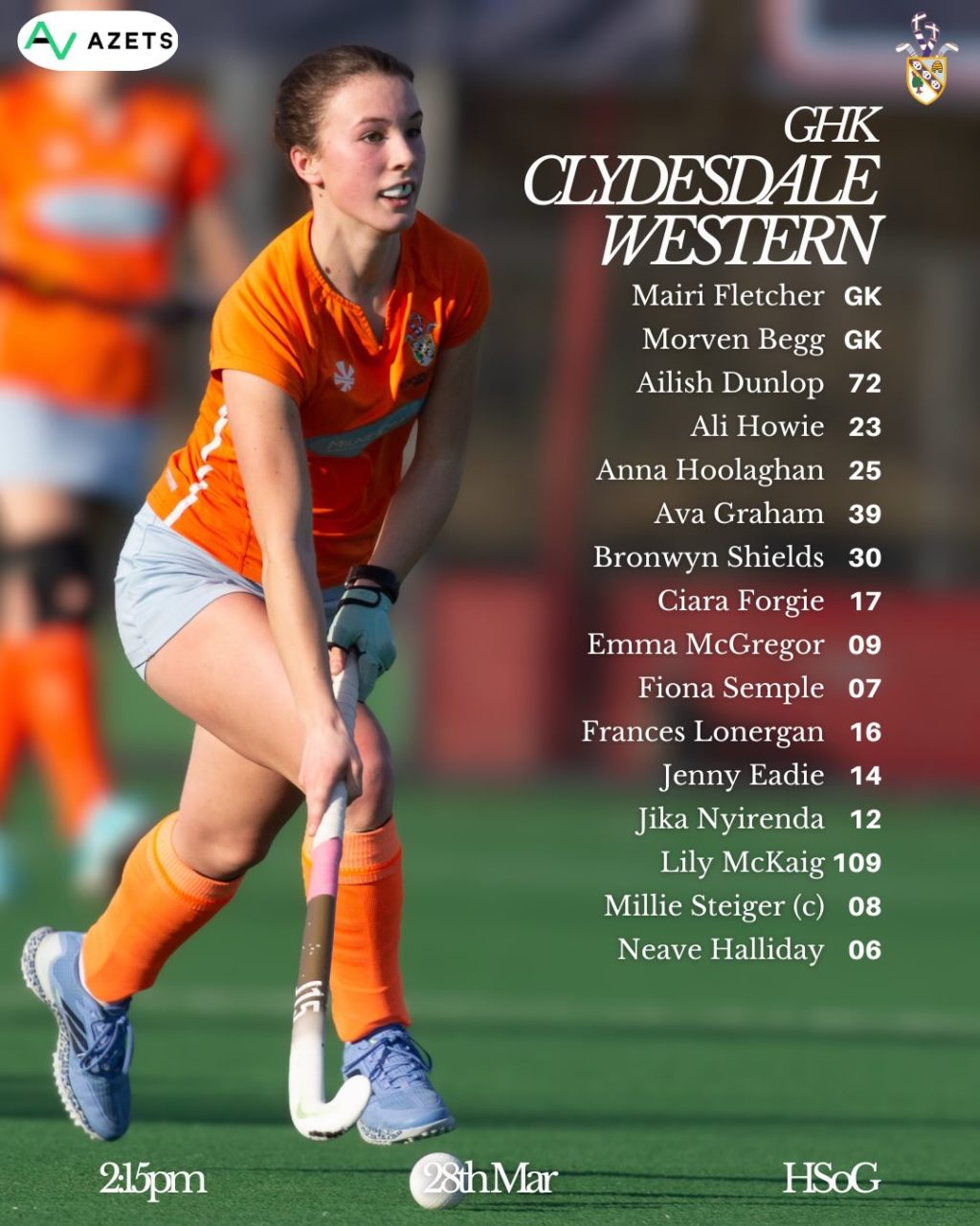 Instagram post from clydesdalehockeyclub. This post is in position 1.