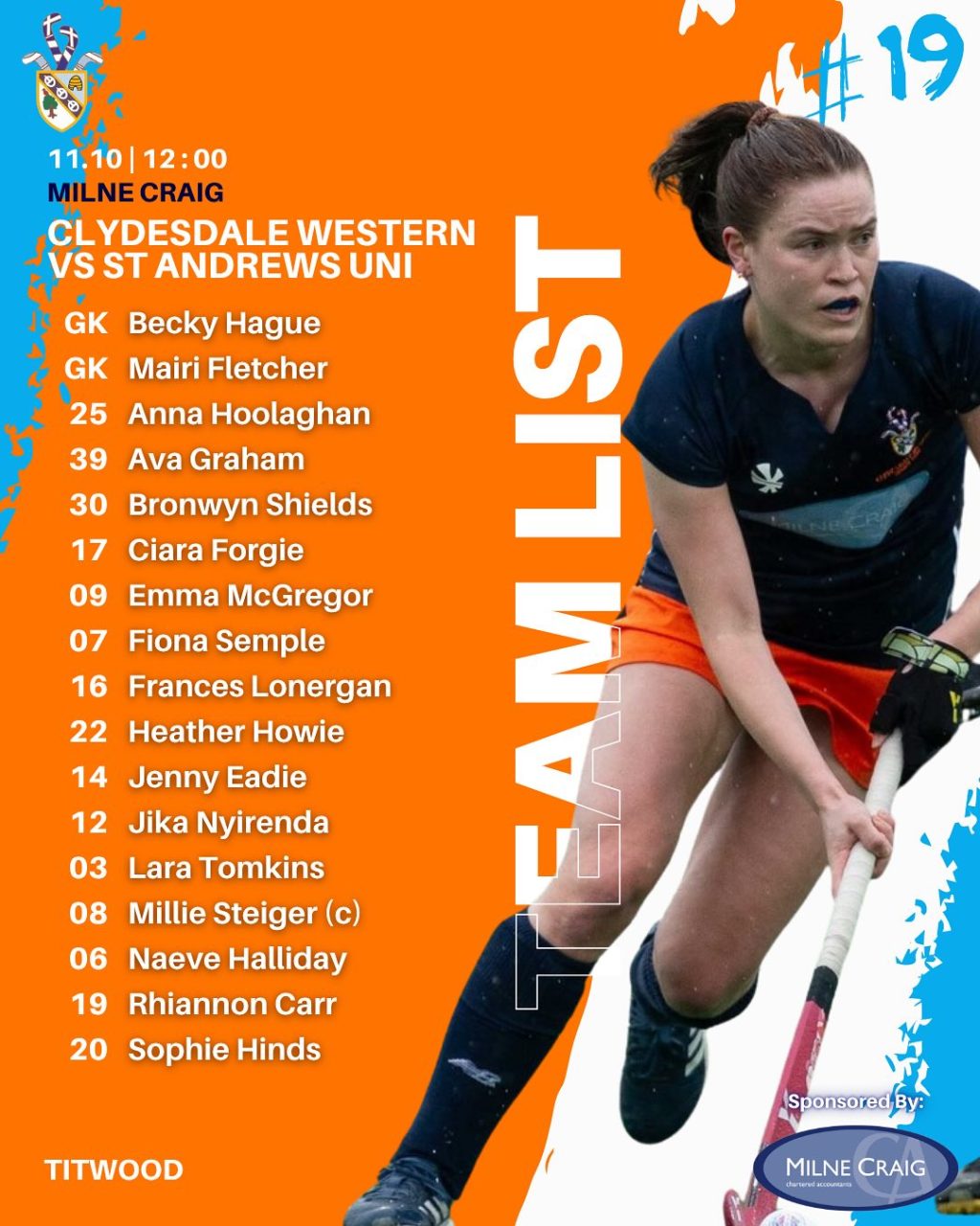Instagram post from clydesdalehockeyclub. This post is in position 0.