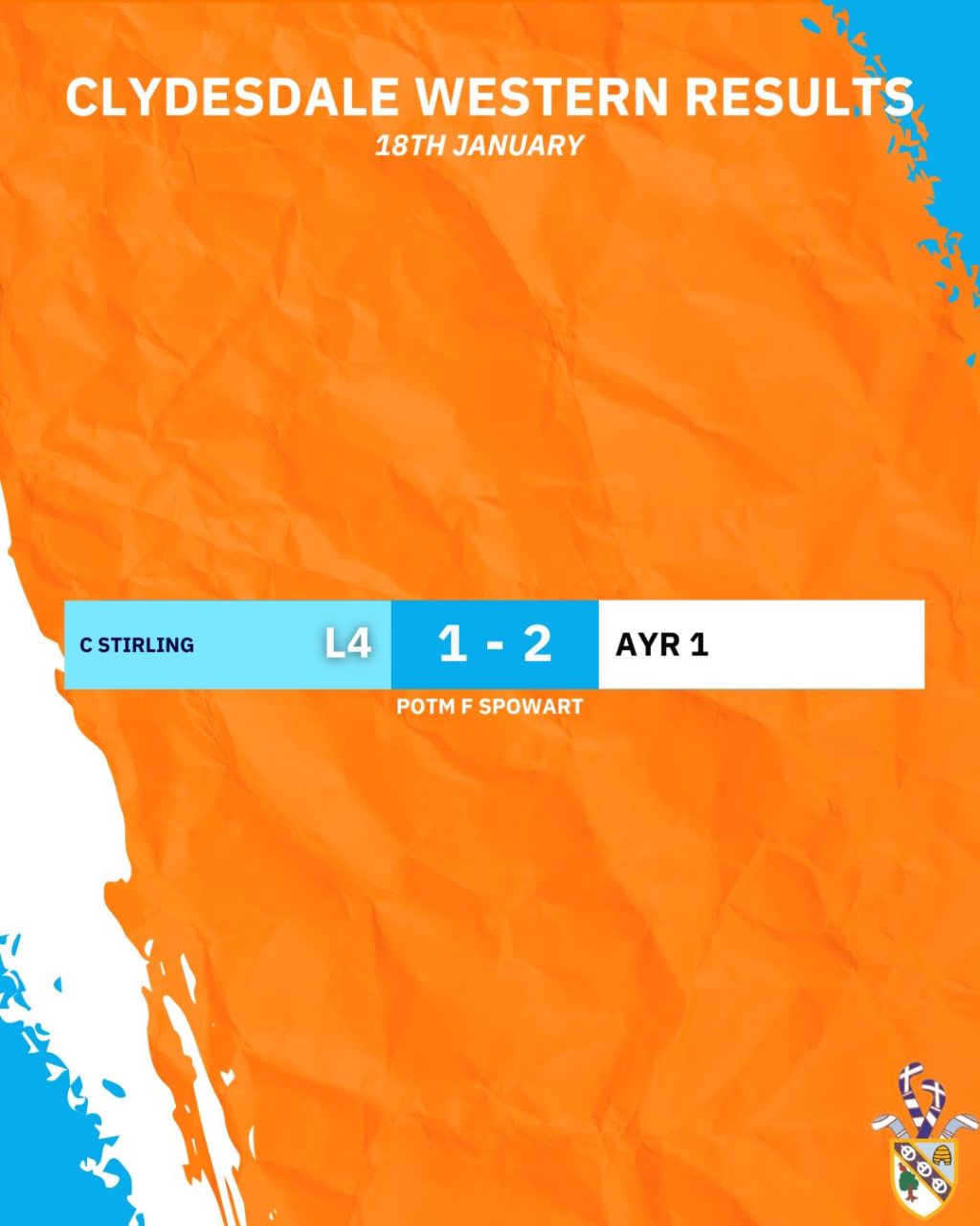 Instagram post from clydesdalehockeyclub. This post is in position 2.