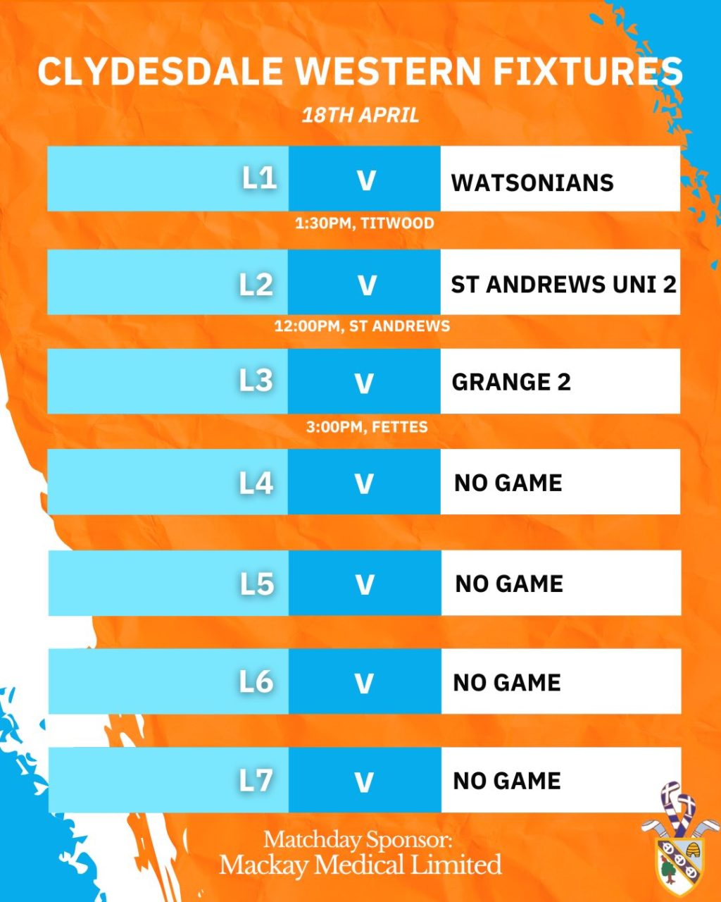 Instagram post from clydesdalehockeyclub. This post is in position 2.