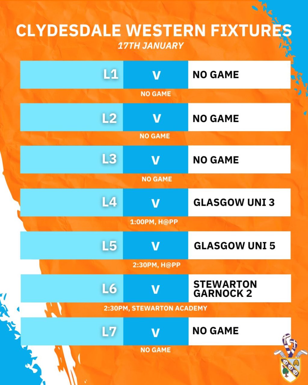 Instagram post from clydesdalehockeyclub. This post is in position 1.